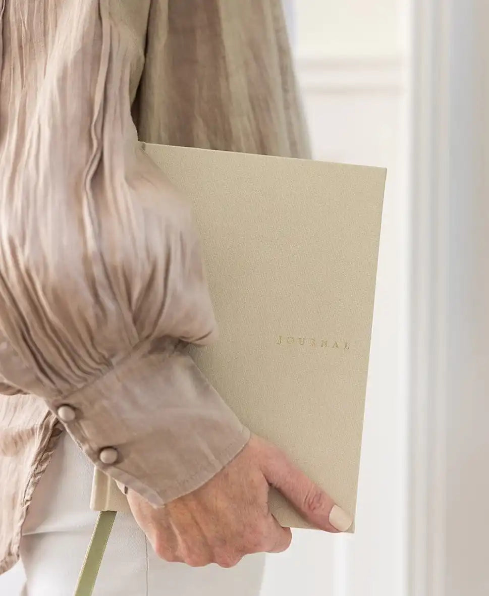 Linen bound journal desert sand (lined pages)