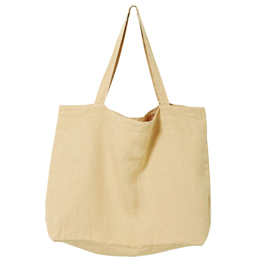 Linen tote bag butter