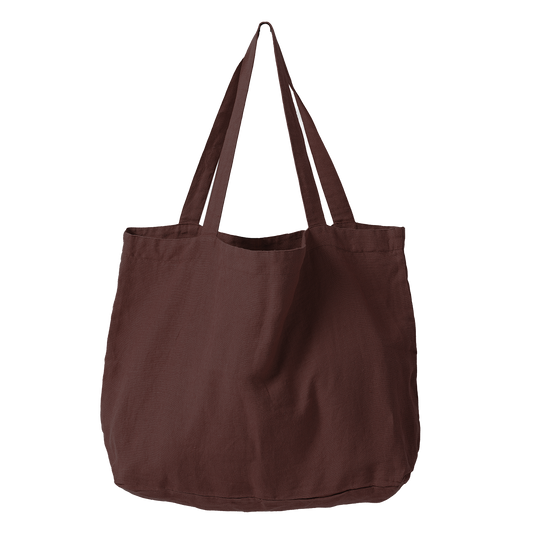 Linen tote bag mulberry