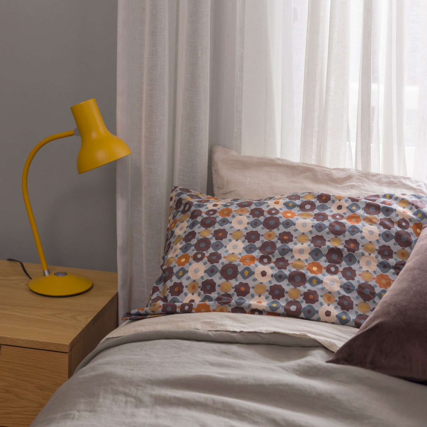 Lisbon cotton pillowcase pair cloud