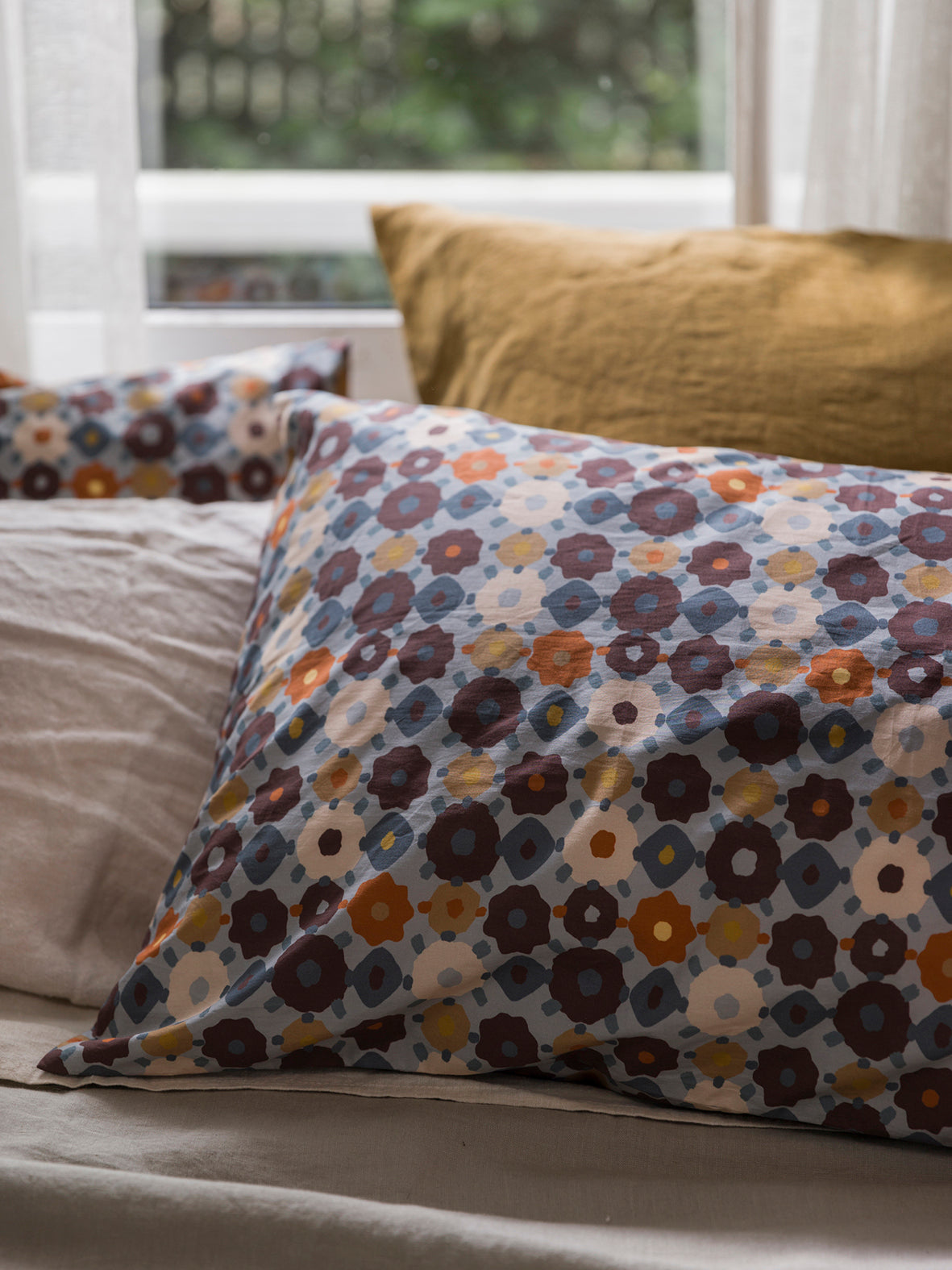 Lisbon cotton pillowcase pair cloud