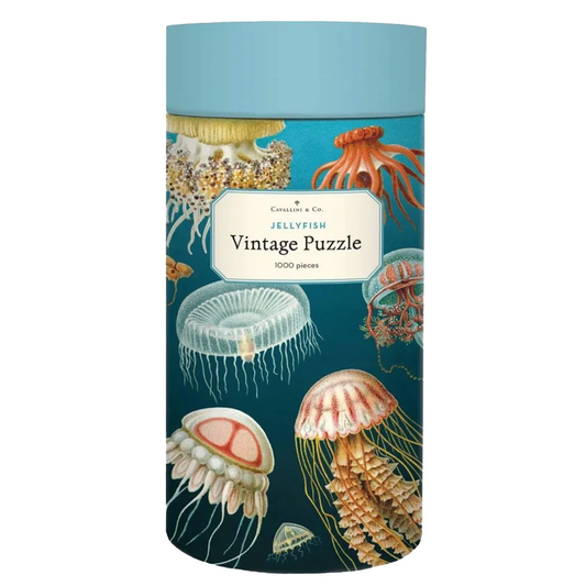 1000-piece vintage jigsaw puzzle jellyfish