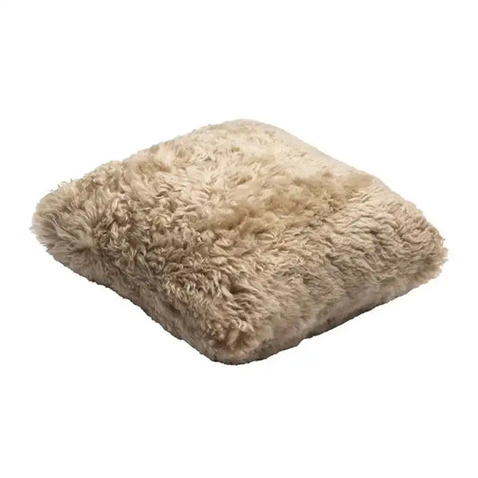 NZ long wool sheepskin cushion 42cm