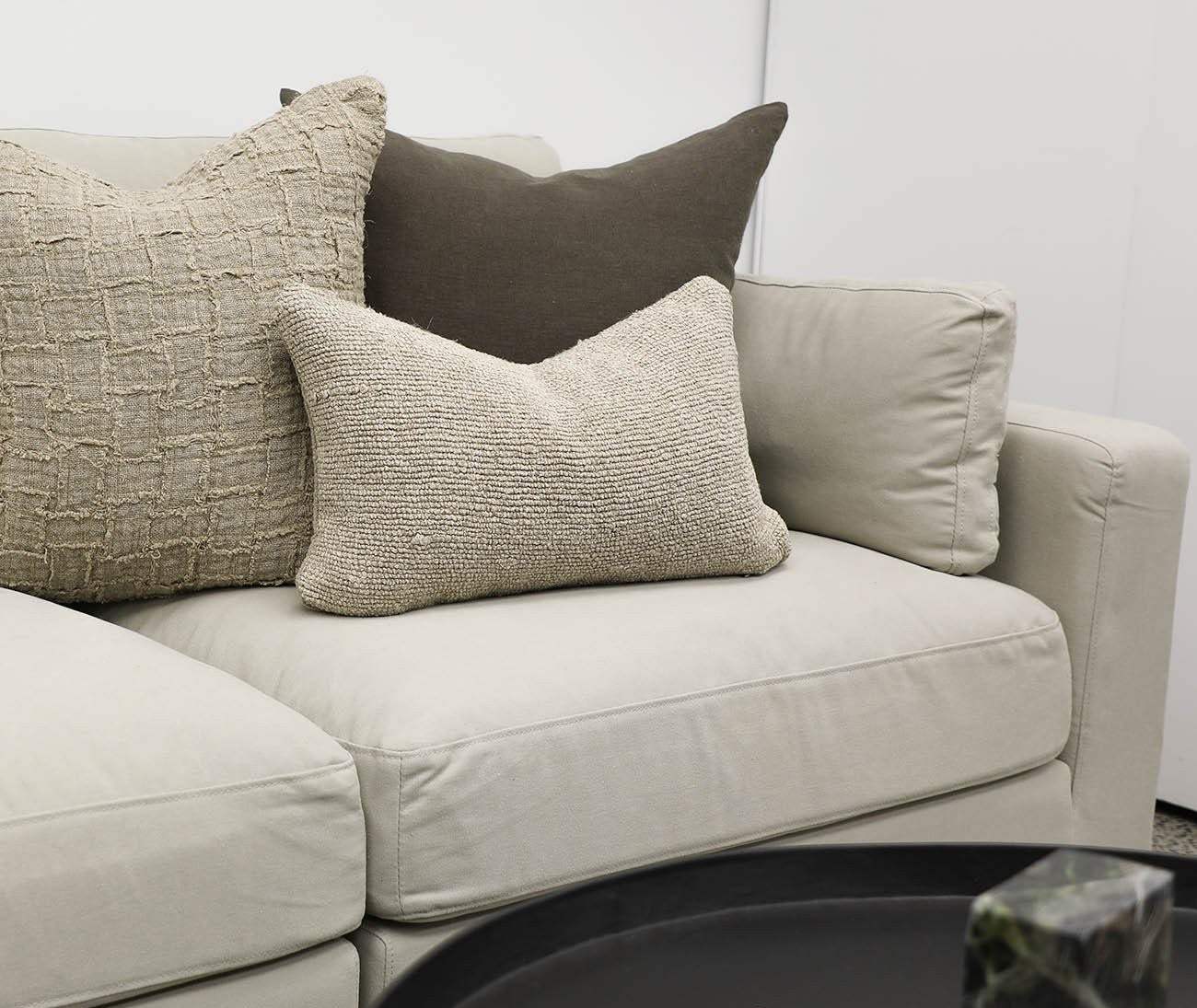 Lucca modular sofa left hand seat sand