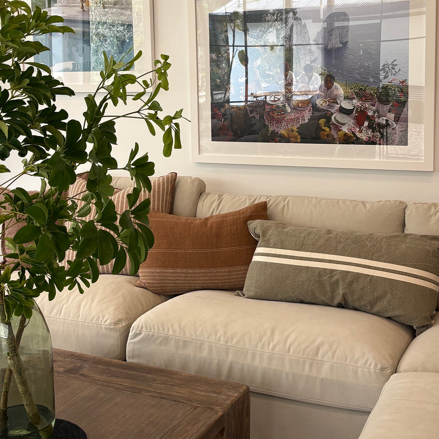 Lucca modular sofa corner seat sand