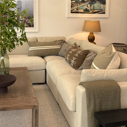 Lucca modular sofa corner seat sand