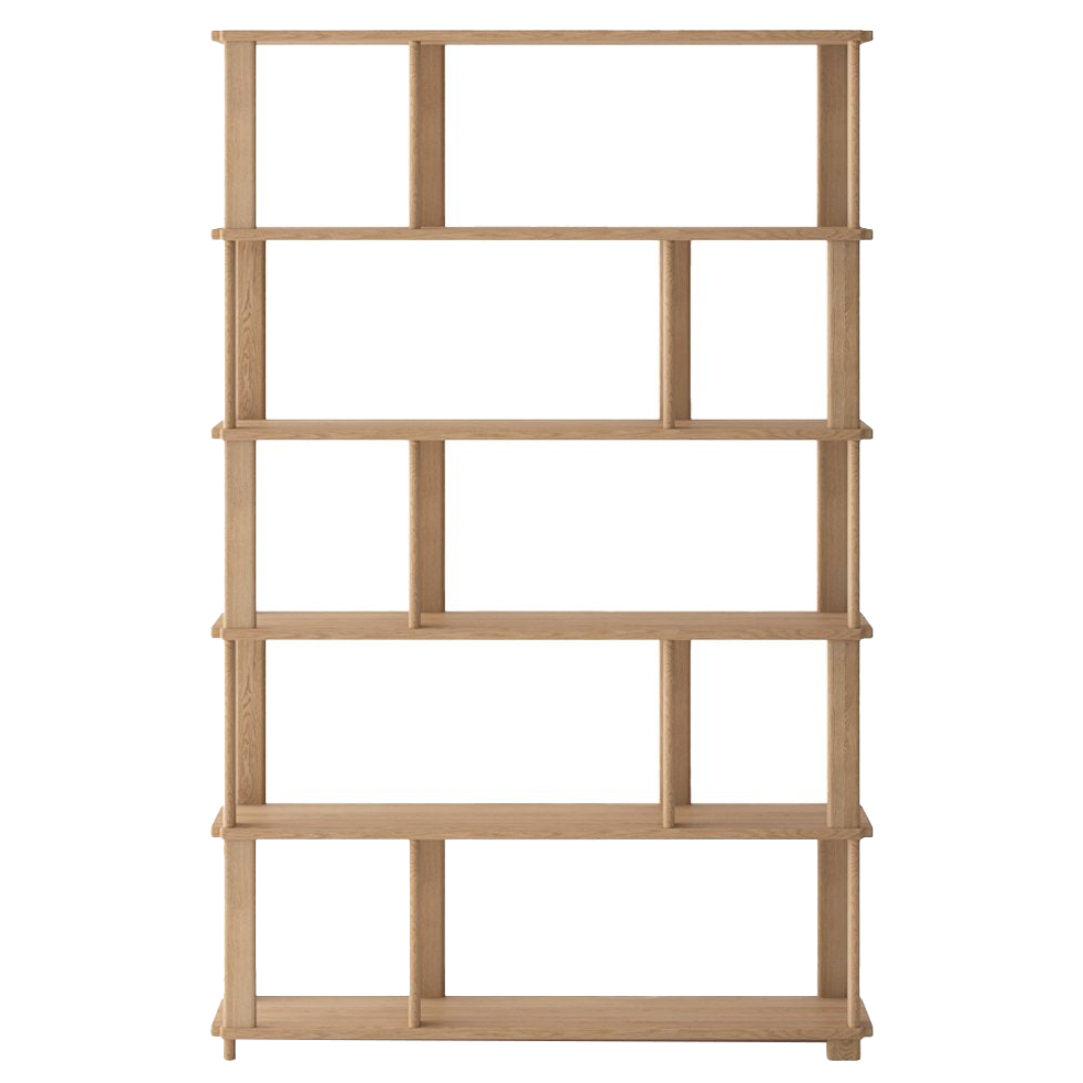 Luna solid oak shelving unit 120cm natural