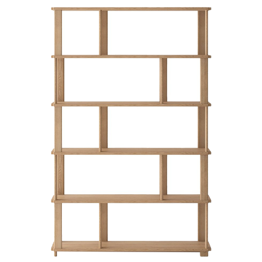 Luna solid oak shelving unit 120cm natural