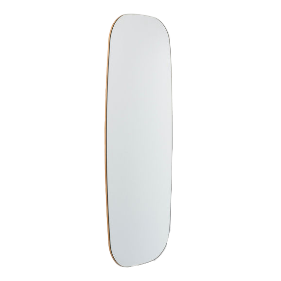 Oak oval full length mirror natural 126cm