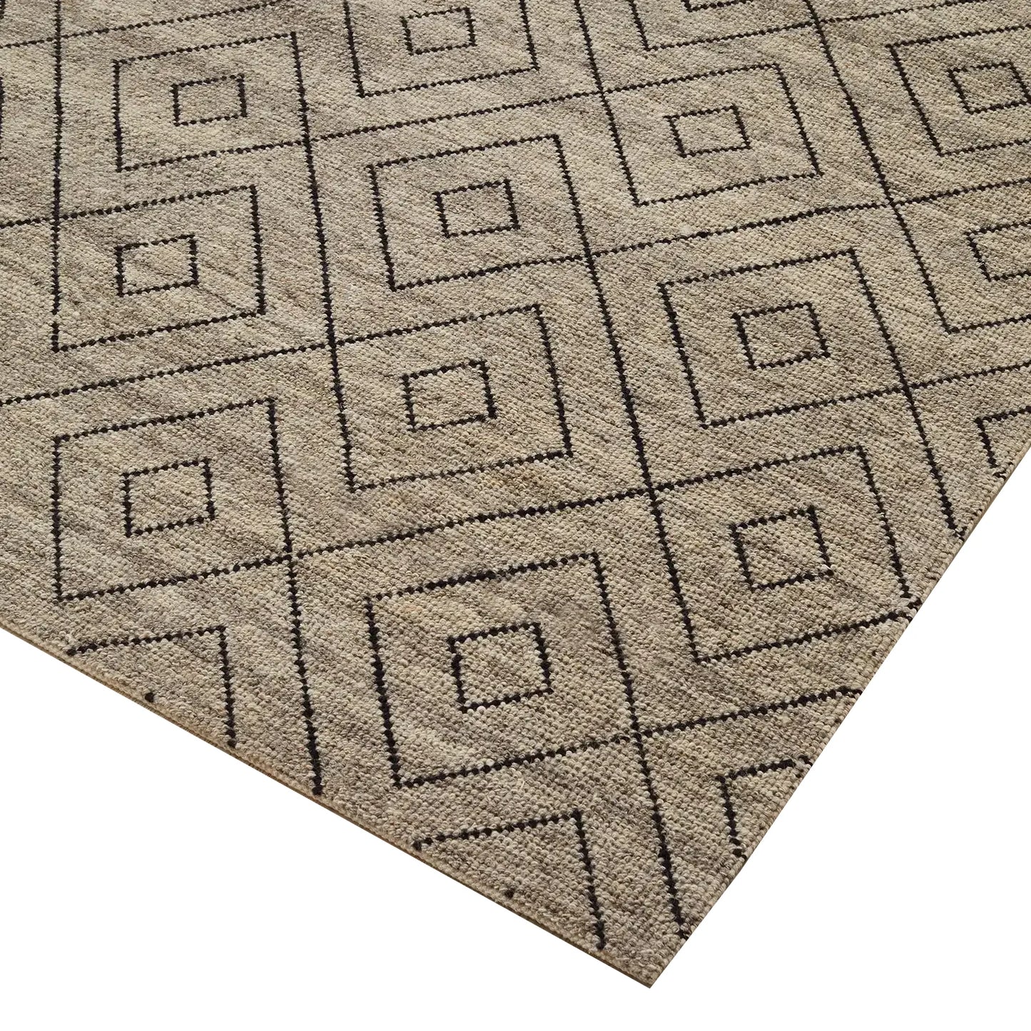 Weave Makalu wool cotton rug basalt 200 x 300cm