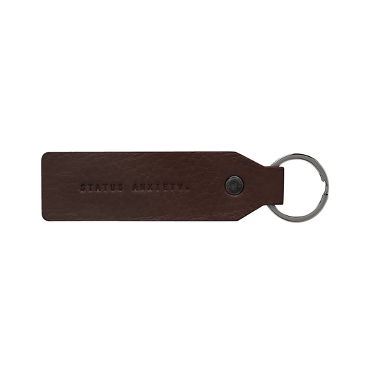 Make your move leather keyring chocolate