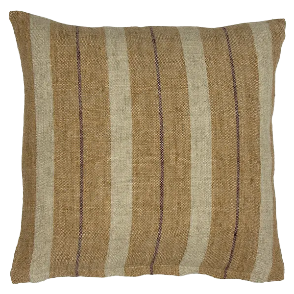 Marigold stripe linen cushion cover 50cm