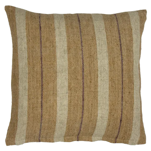 Marigold stripe linen cushion cover 50cm