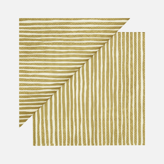 Marimekko varunraita paper napkins set of 20 gold