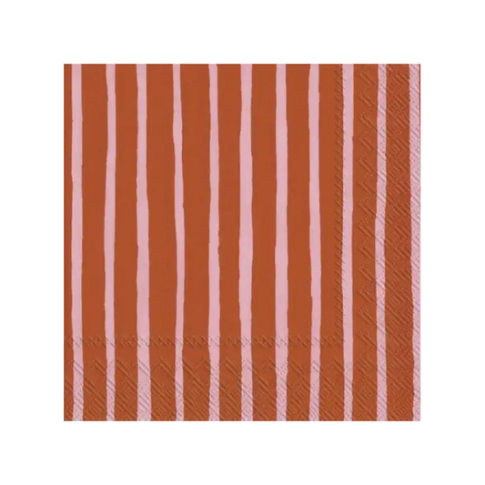 Marimekko piccolo paper napkins set of 20 pink orange
