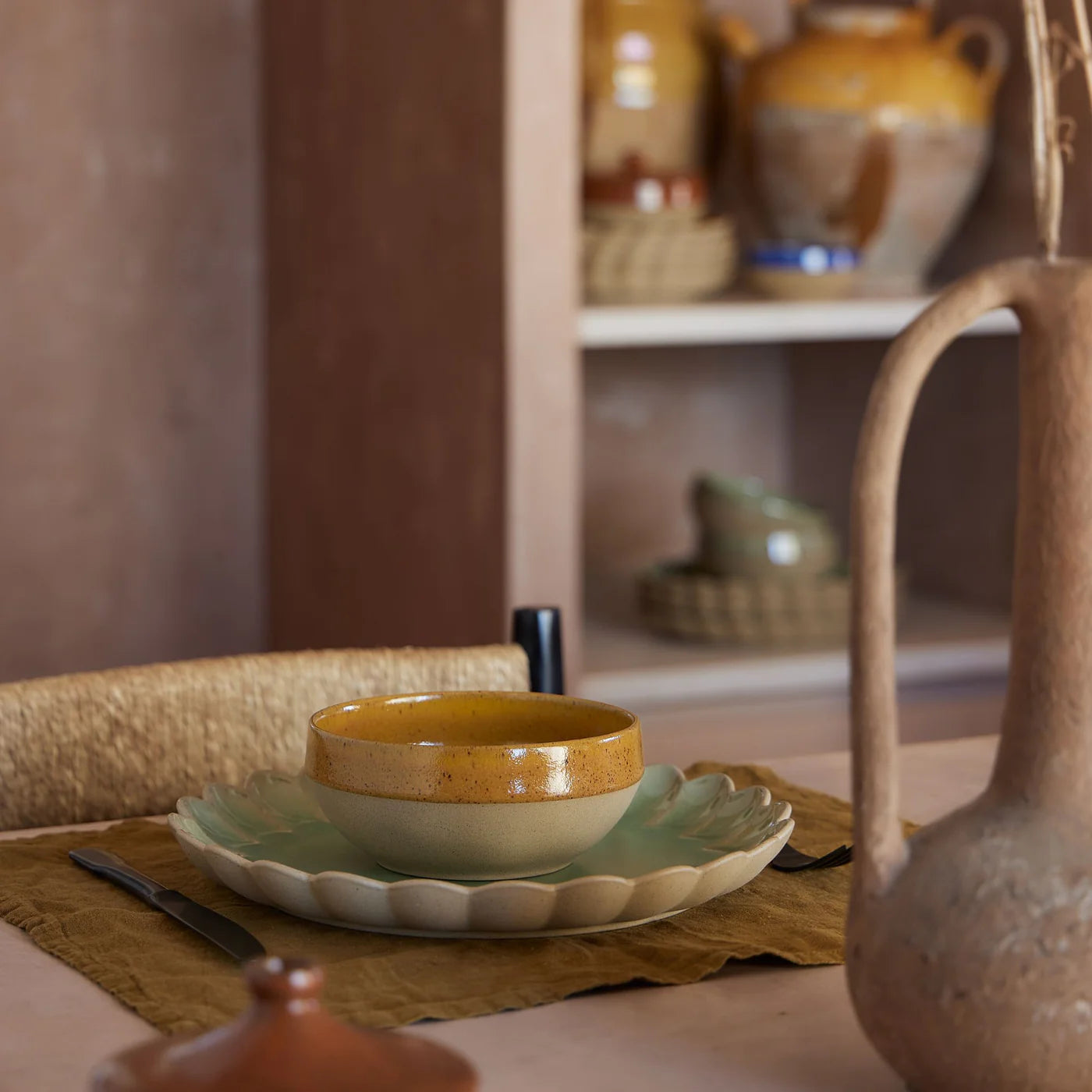 Marrakesh stoneware bowl cumin 15cm