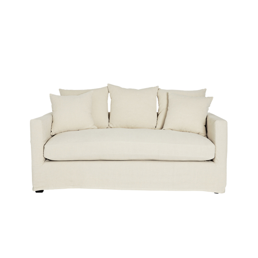 Martha linen cotton blend 2.5 seater sofa natural