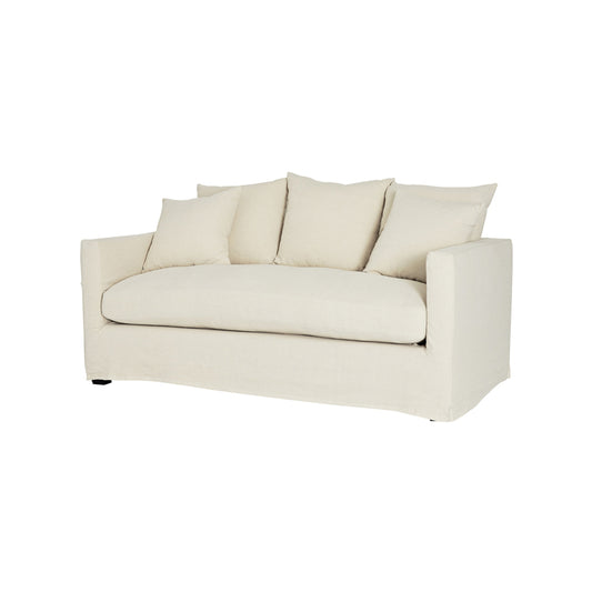 Martha linen cotton blend 2.5 seater sofa natural