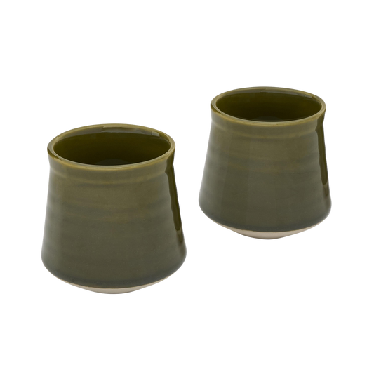 Matcha latte cups set of two