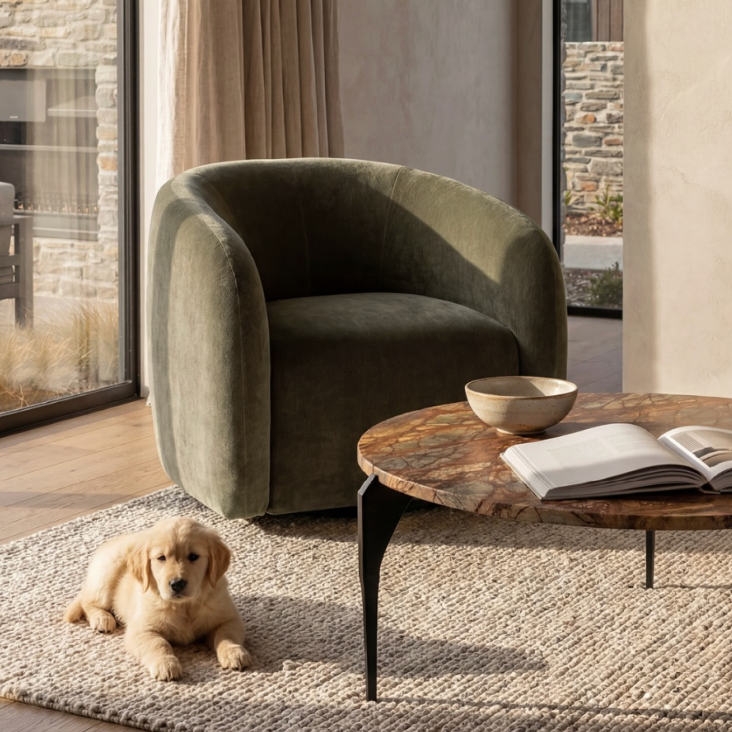 Maxwell swivel chair moss
