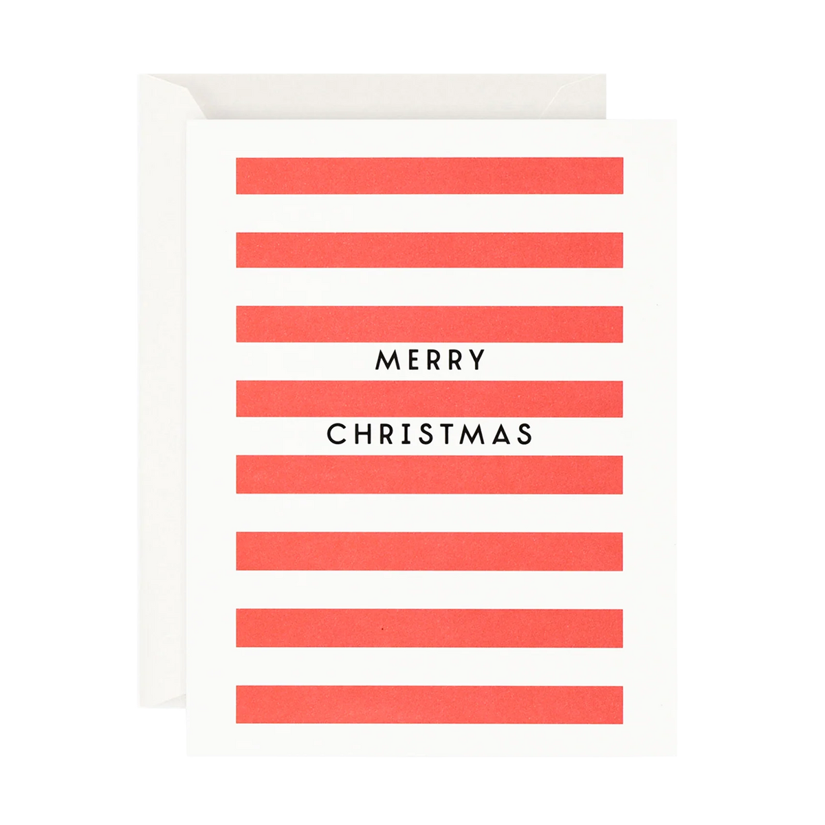 Merry Christmas red striped card