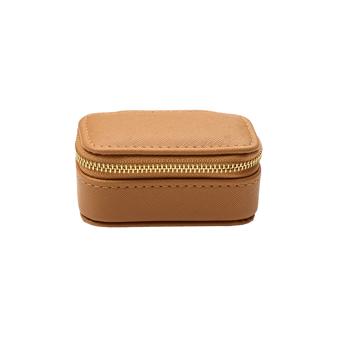 Mini rectangle jewellery box caramel 9cm