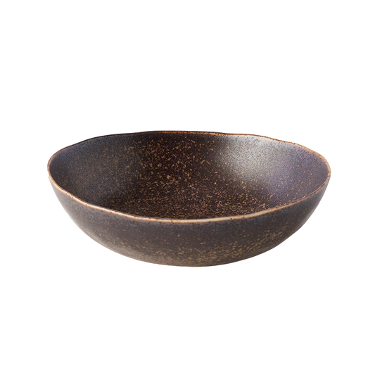 Mocha ceramic oval bowl 17cm