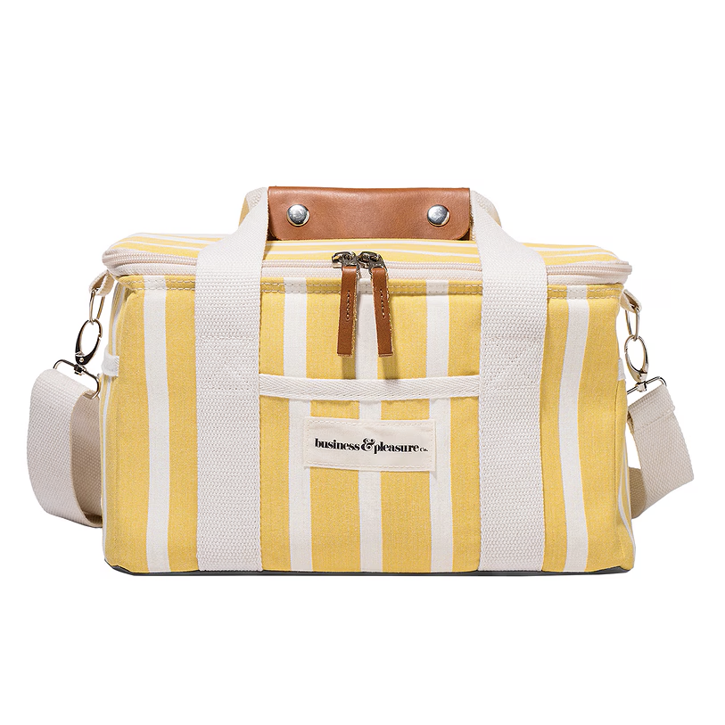 Premium cooler bag monaco yellow stripe 14 litre