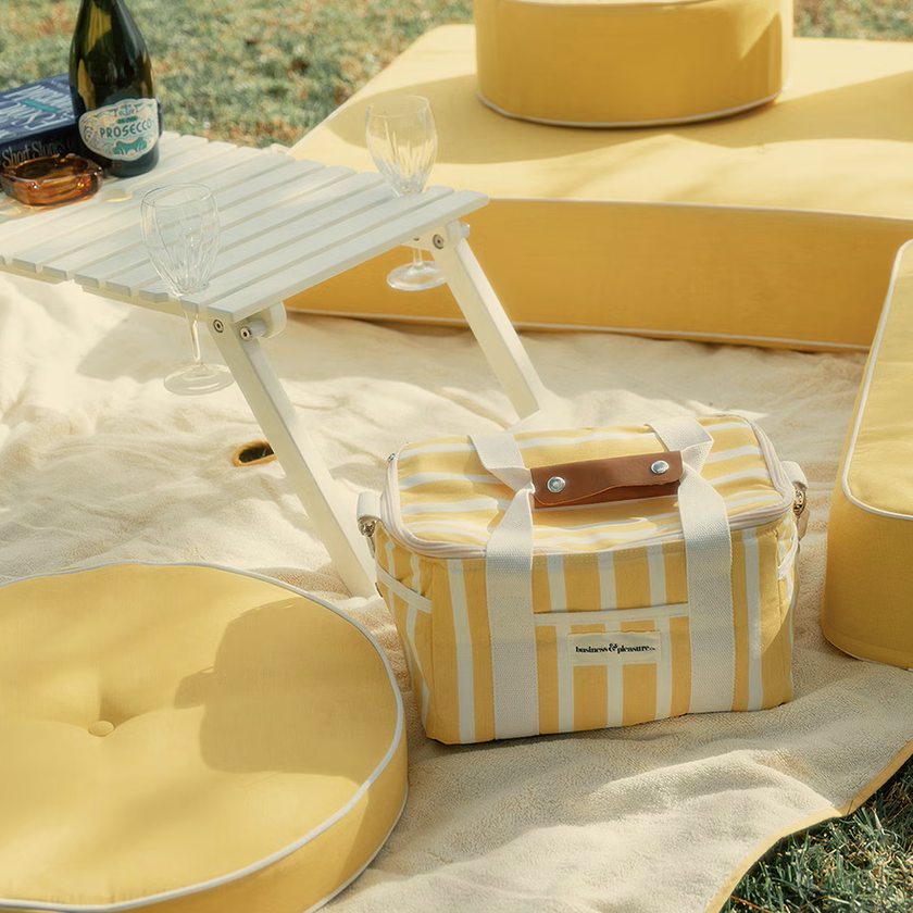 Premium cooler bag monaco yellow stripe 14 litre