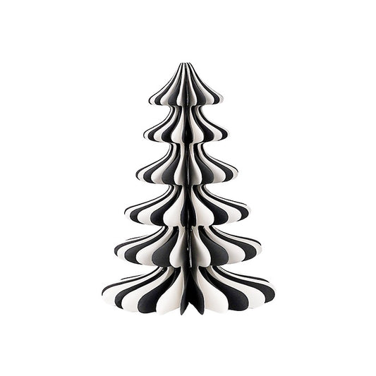Monochrome paper xmas tree deco 25cm
