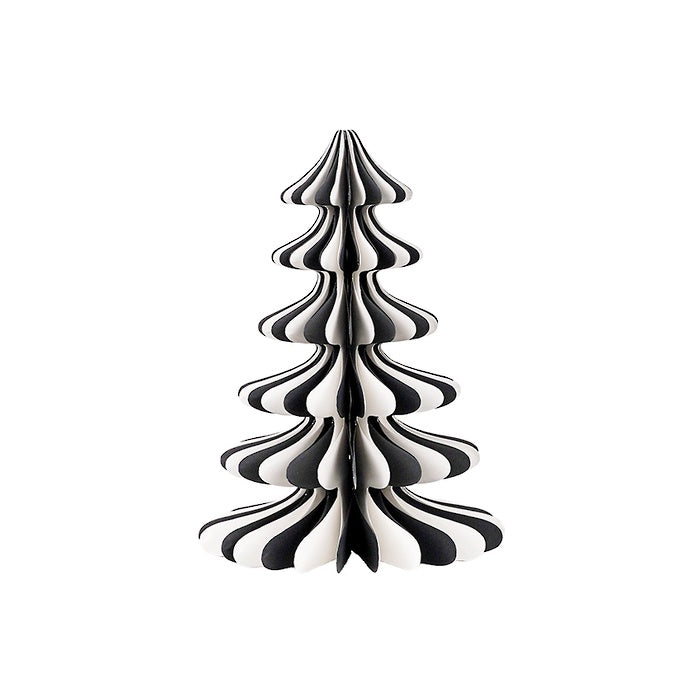 Monochrome paper xmas tree deco 20cm