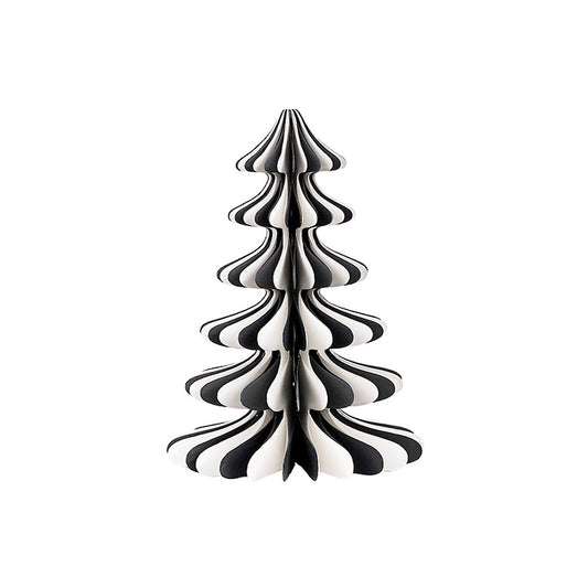 Monochrome paper xmas tree deco 20cm