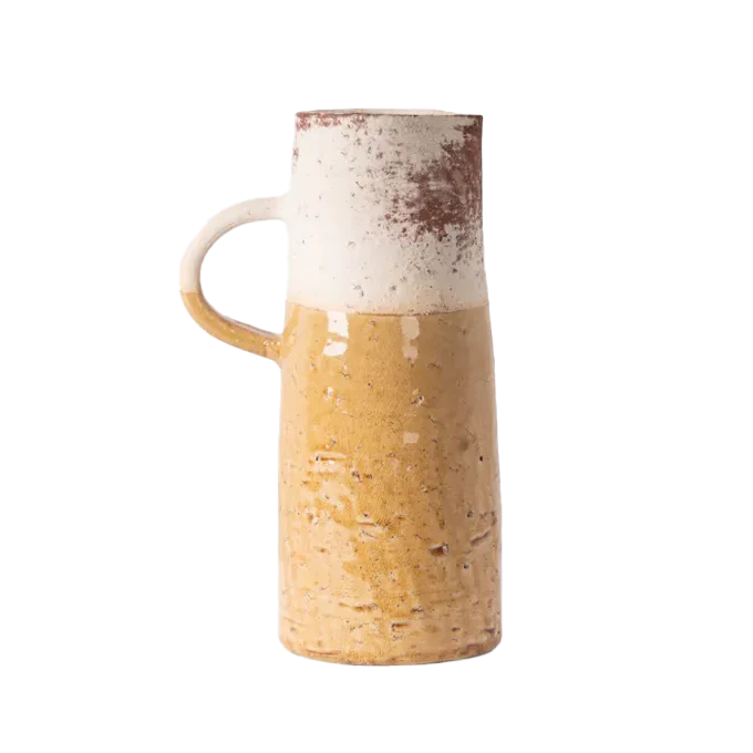 Monte terracotta jug 28cm mustard