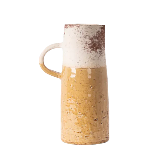 Monte terracotta jug 28cm mustard