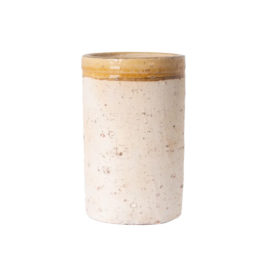 Monte terracotta pot mustard 18cm