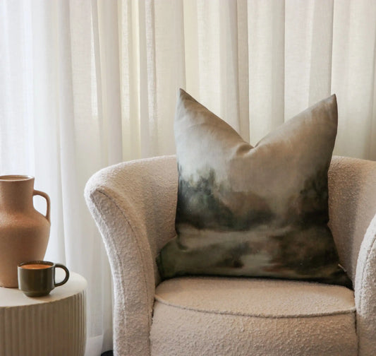 Morning light linen cushion cover 50cm