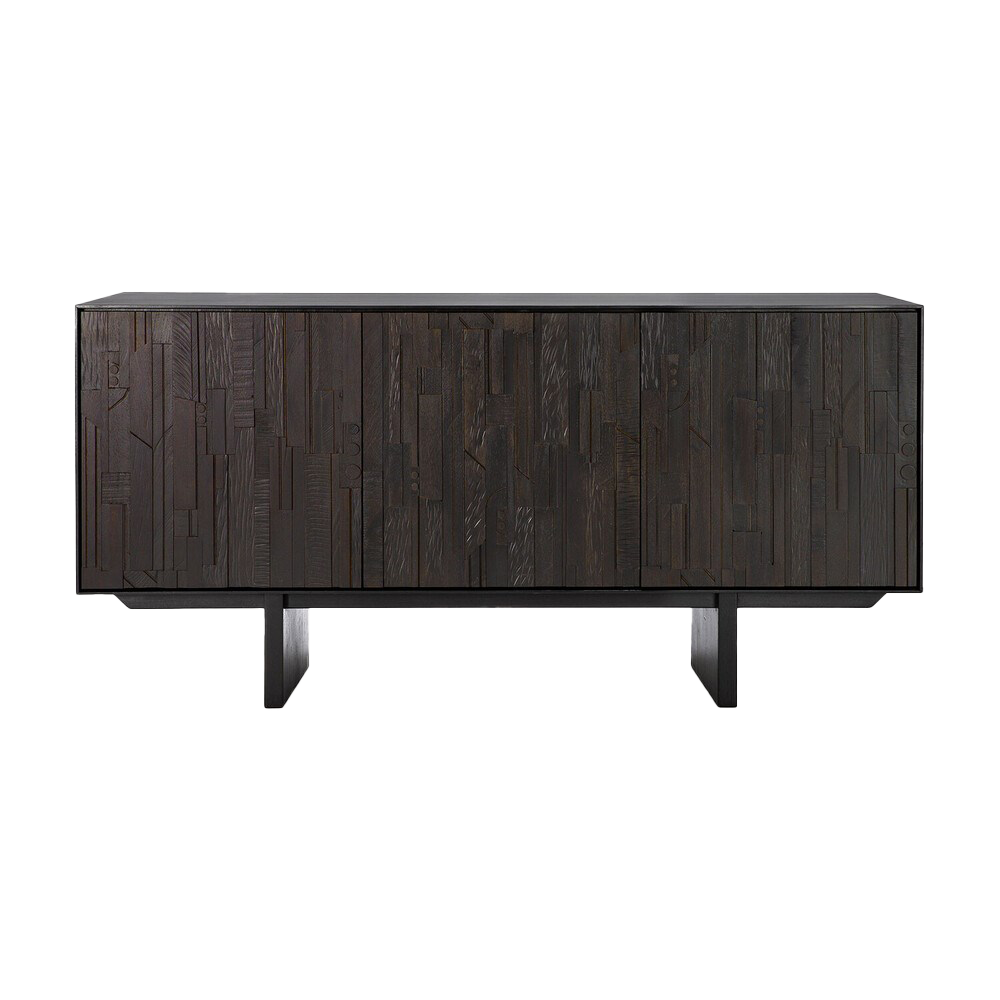 Mosaic teak 3-door sideboard 170cm
