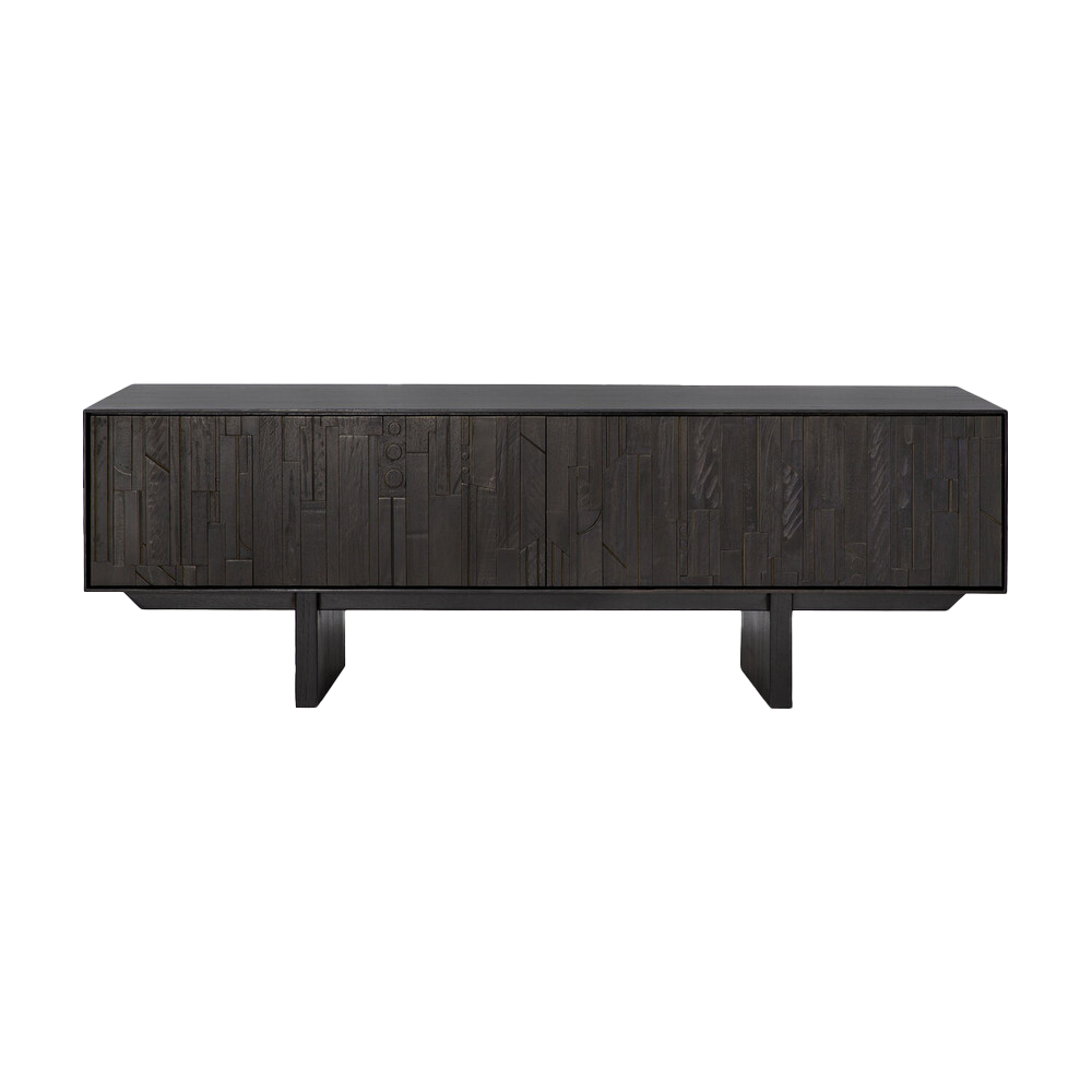 Mosaic teak entertainment unit 162cm