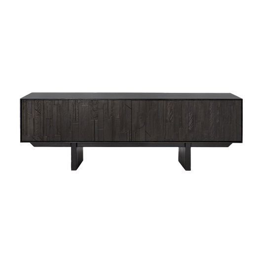 Mosaic teak entertainment unit 162cm