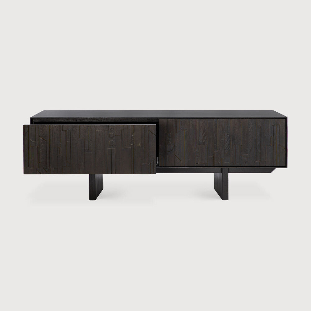Mosaic teak entertainment unit 162cm