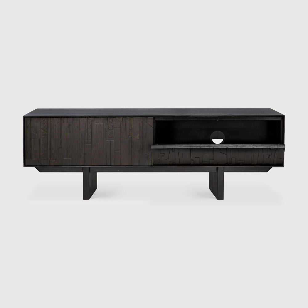 Mosaic teak entertainment unit 162cm