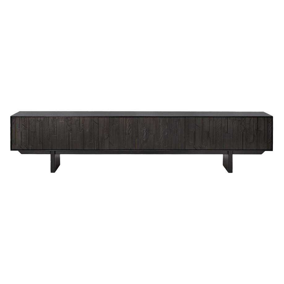 Mosaic teak entertainment unit 242cm