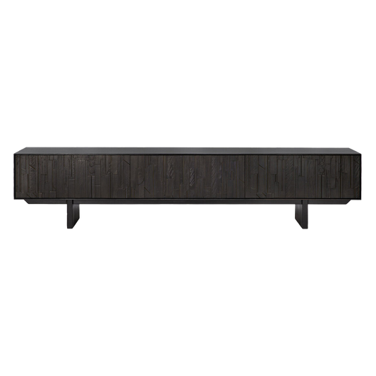 Mosaic teak entertainment unit 242cm