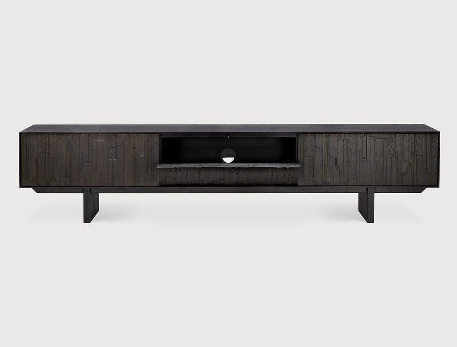 Mosaic teak entertainment unit 242cm