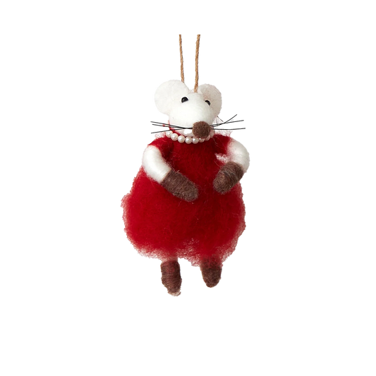 Mrs mouse hanging decoration