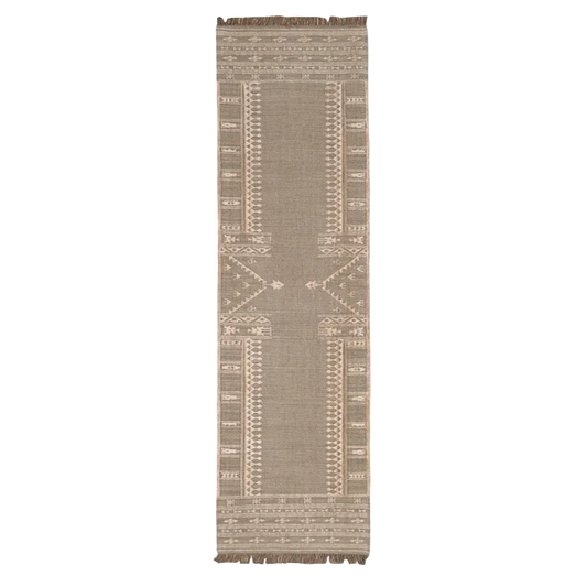 Mundara wool floor runner olive 280 x 80cm