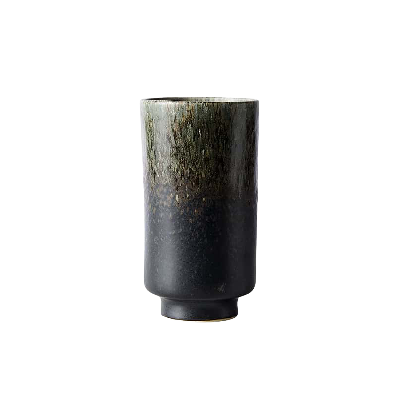 Muubs Lago stoneware vase forest green 18cm