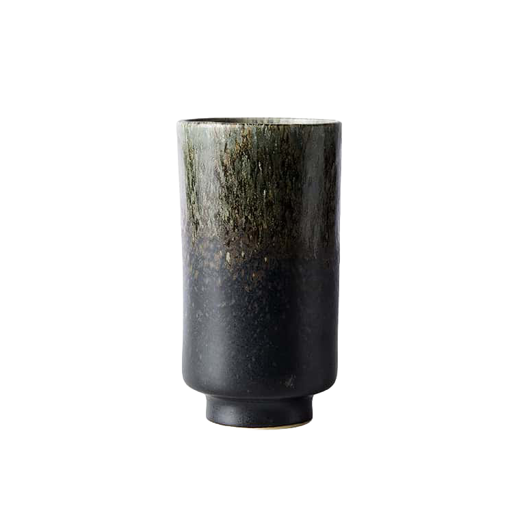 Muubs Lago stoneware vase forest green 22cm