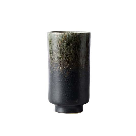 Muubs Lago stoneware vase forest green 22cm
