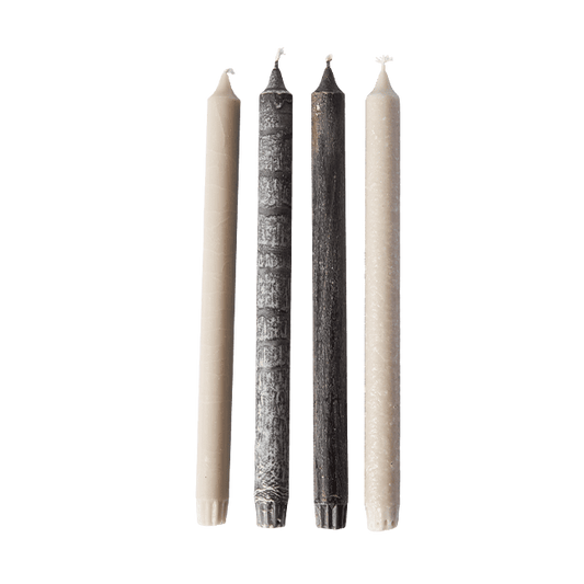 Muubs Yoro textured candles set of 4  Nordic Glow